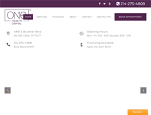 Tablet Screenshot of onehealthdental.com